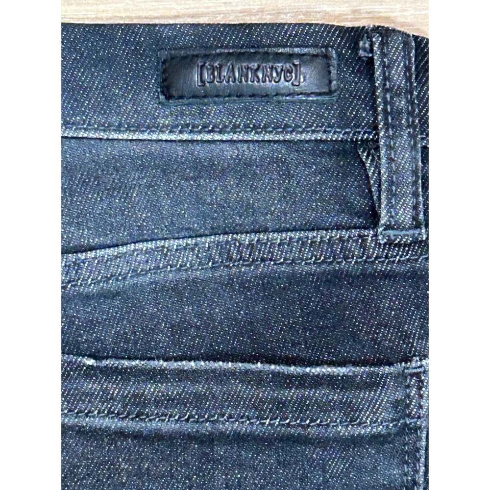 BLANKNYC The Madison Crop Distressed Blue Wash High‎ Rise Jeans - Size 24 - Picture 10 of 10
